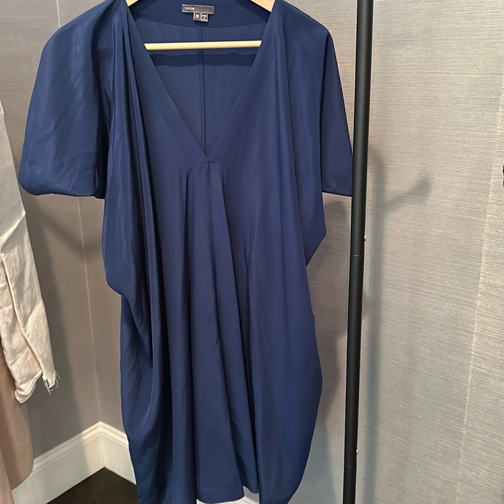 Vince blue 100% silk dress.